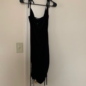 Sexy black dress with cowl neck line